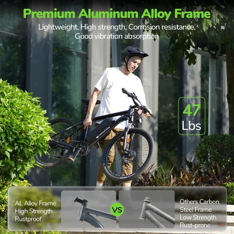 Hign Concerned M10 Electric Bike 500W 20 MPH 55 Mile Range