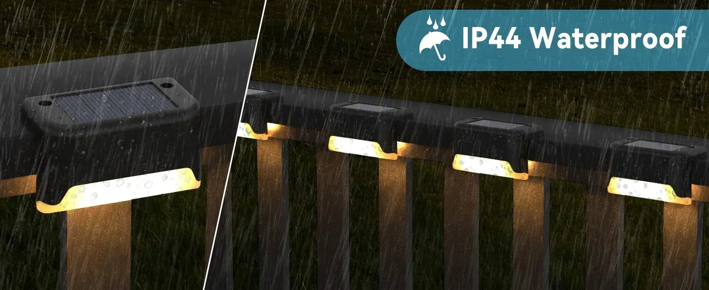 16-Pack Outdoor Solar Deck Lamp For Outdoor Stairs, Steps, Fences, Yards, Patios And Paths LED Light (Warm White)