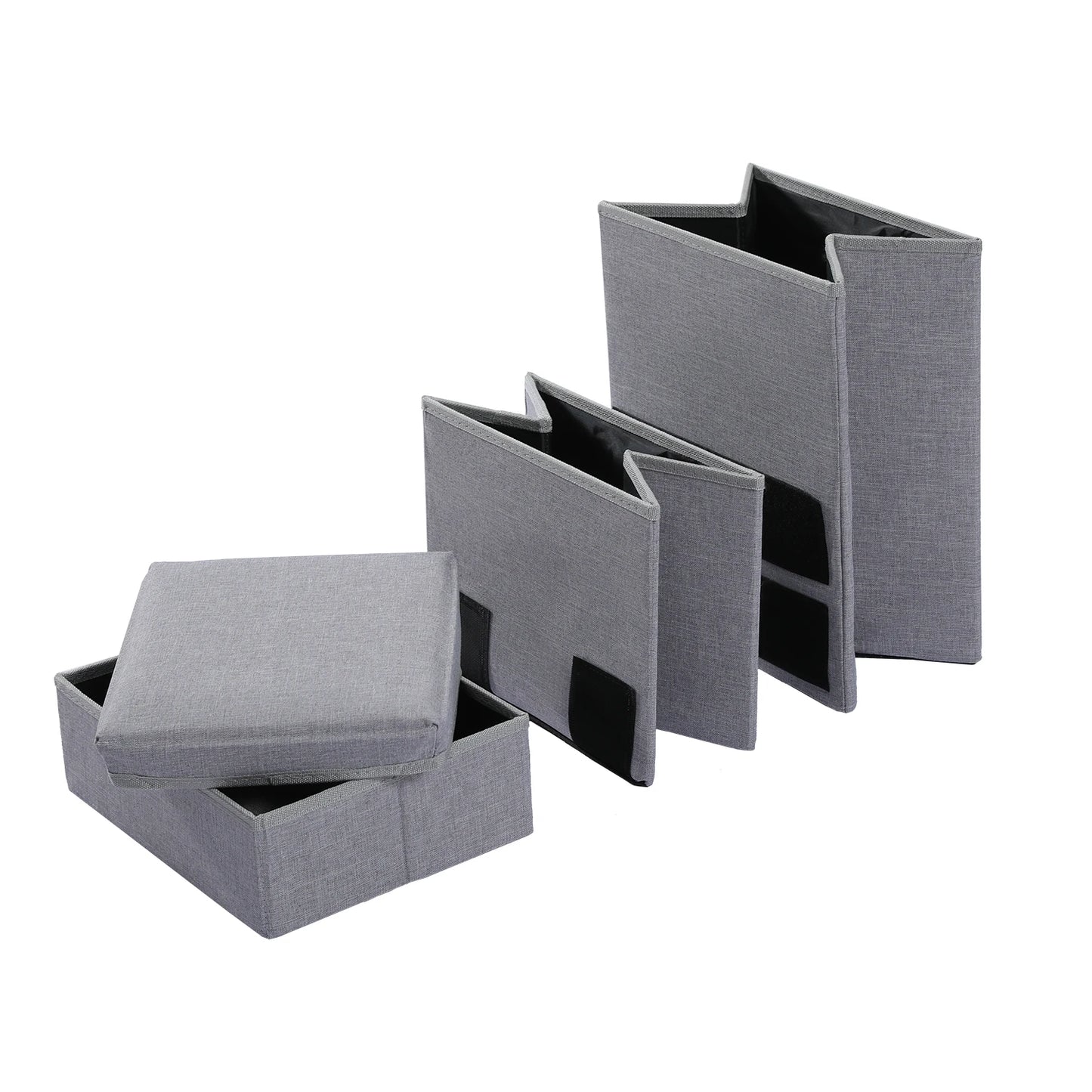 3-Tier Foldable Dog Stairs with Storage Adjustable Height Non-Slip Pet Steps for Small Old Dogs And Cats Brown/Grey/Dark Grey