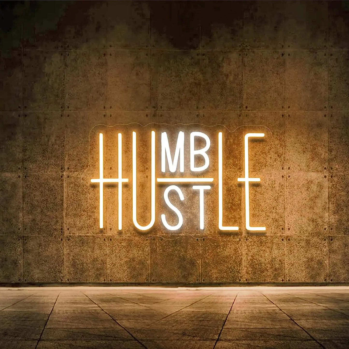 Hign Concerned Humble Hustle LED Neon Sign Wall Decor