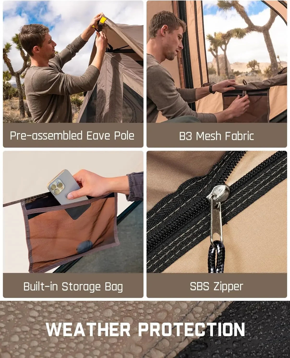 Alpha C4 Ultra 4 Person Pop up Camping Tent Instant Cabin Setup in 60 Seconds Portable Hub Tent with Rainfly And Storage