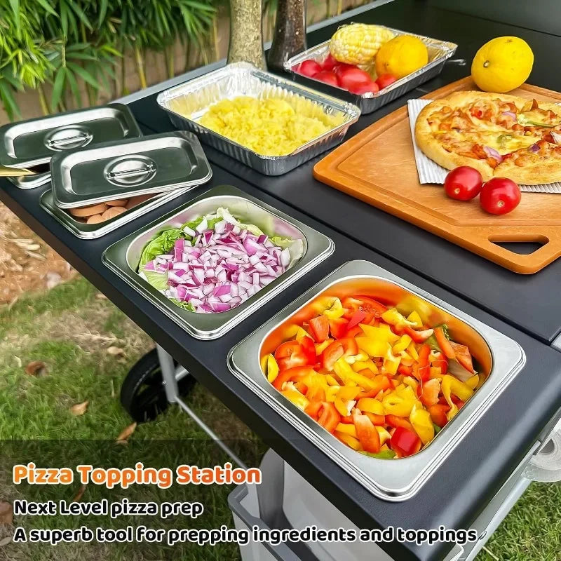 Pizza Oven Table Grill Cart for Koda/Karu/Fyra 16&12 Outdoor Prep Station