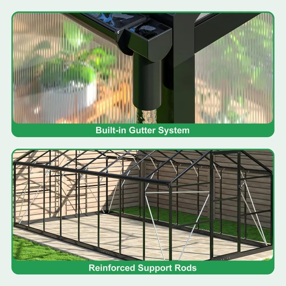 Hign-concerned WKM Greenhouse With Roof Vent Polycarbonate