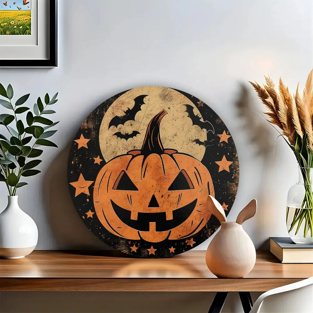 LUXPUMPKINSASS "Pumpkin Sign" Premium Aluminum Art | Spooky Wit Decor for Galleries, Clubs & Halloween Aficionados