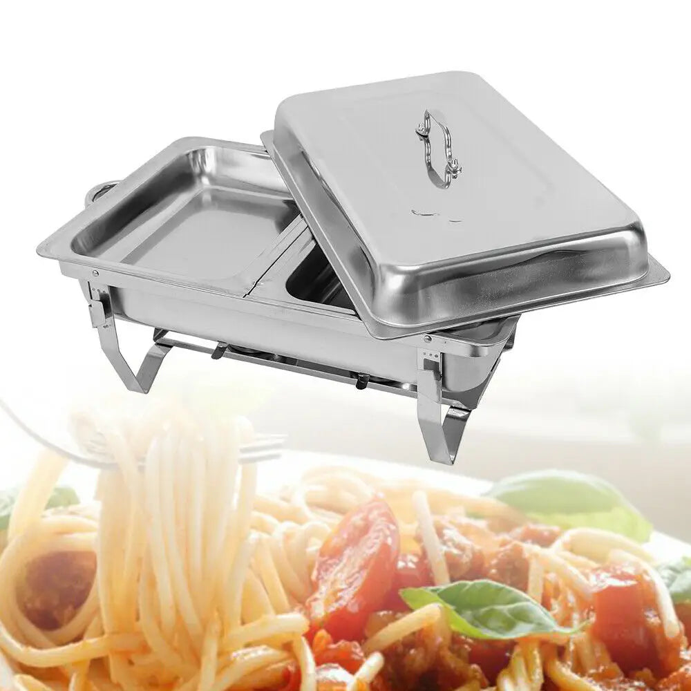 7.5L Stainless Steel Professional Chafing Dish Food Warmer Warming Container Set for Party Buffet Cater Food Warmer