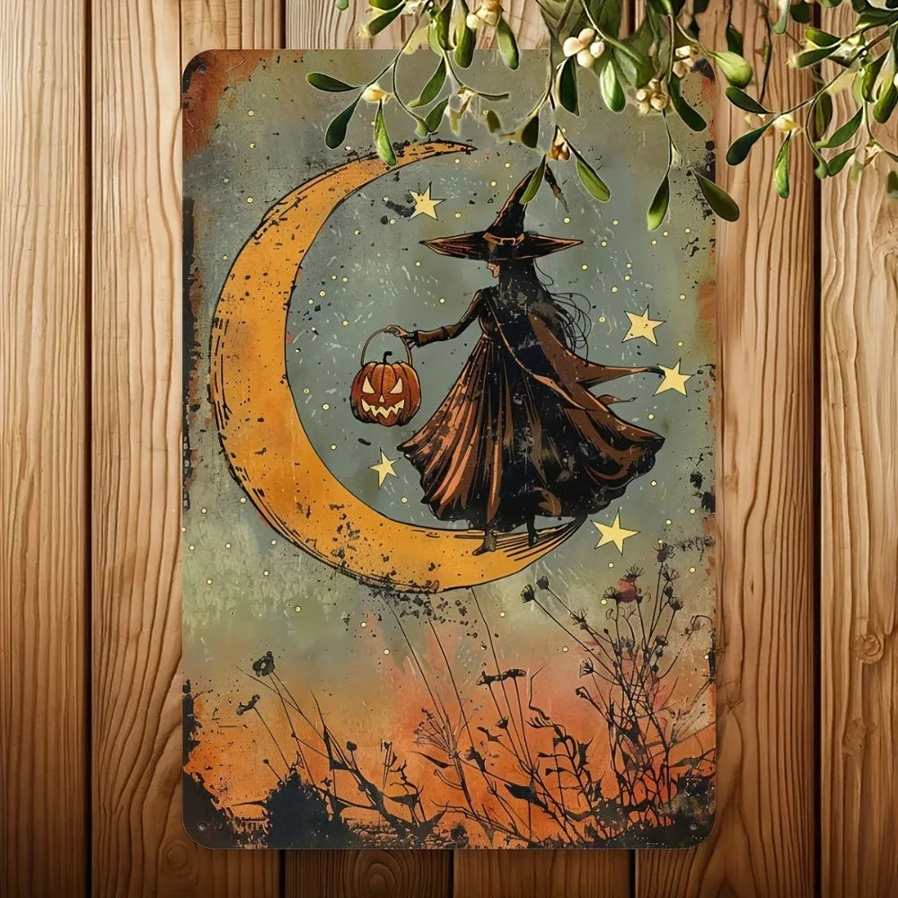 LUXWITCHMOON "Witch Moon Sign" Premium Forged Iron Art | Hex Wit Decor for Galleries, Clubs & Gothic Aficionados