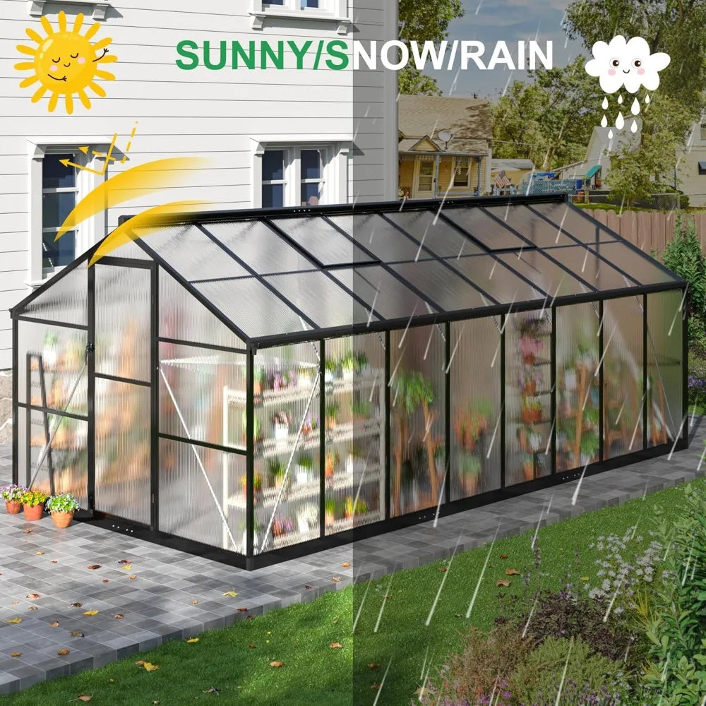 Hign-concerned WKM Greenhouse With Roof Vent Polycarbonate