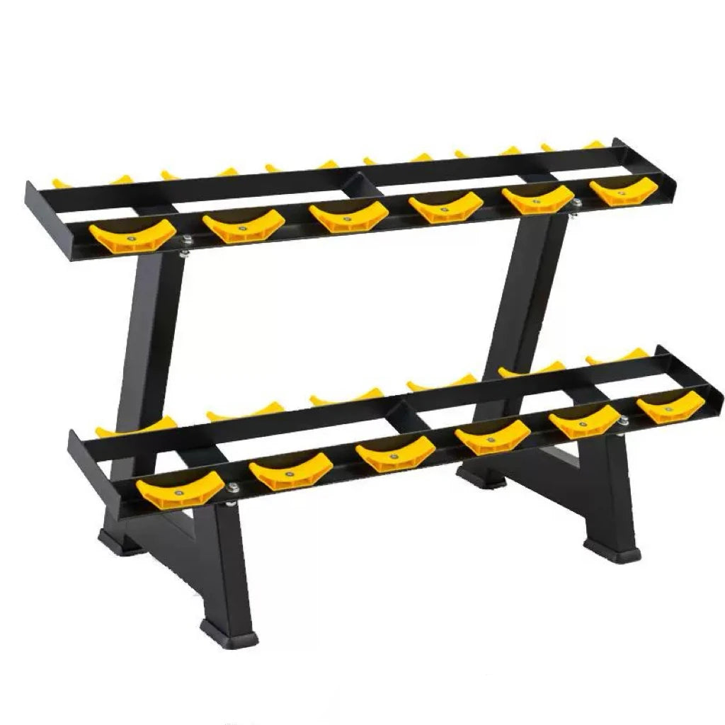 Basic 2 Tier Dumbbell Rack With Customized Logo Made of Steel Iron Metal