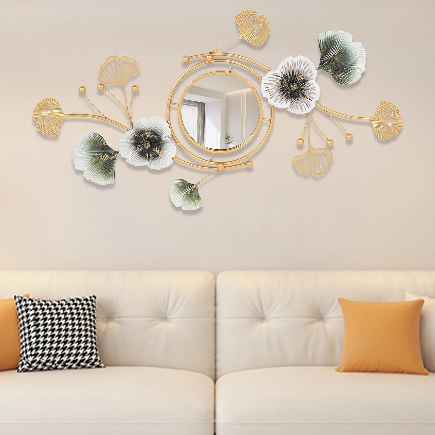 Corrosion-Resistant Modern Wall Mirror Easy to Install Decorative Mirror for Living Rooms and Bathrooms