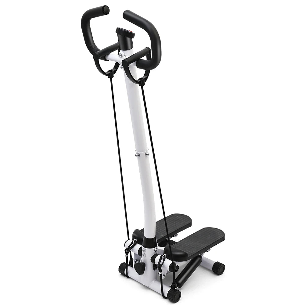 Home Fitness Stepper Machine with LCD Display and Resistance Bands for Leg Waist and Abdomen Training