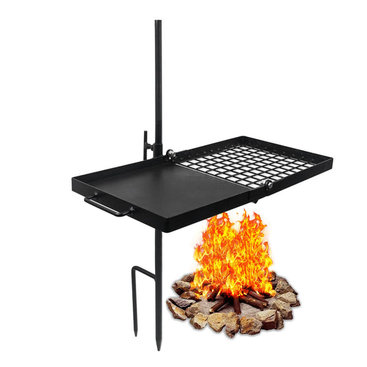 Heavy Duty 24 Inch Folding Campfire Grill With Compact Storage Design