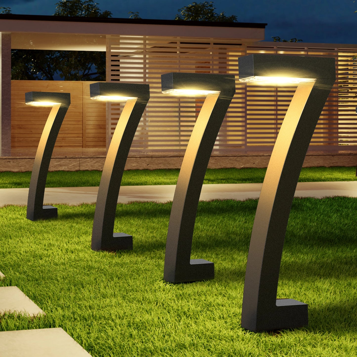 6/12 Pack Bright Solar Outdoor Lights Pathway Auto On/Off