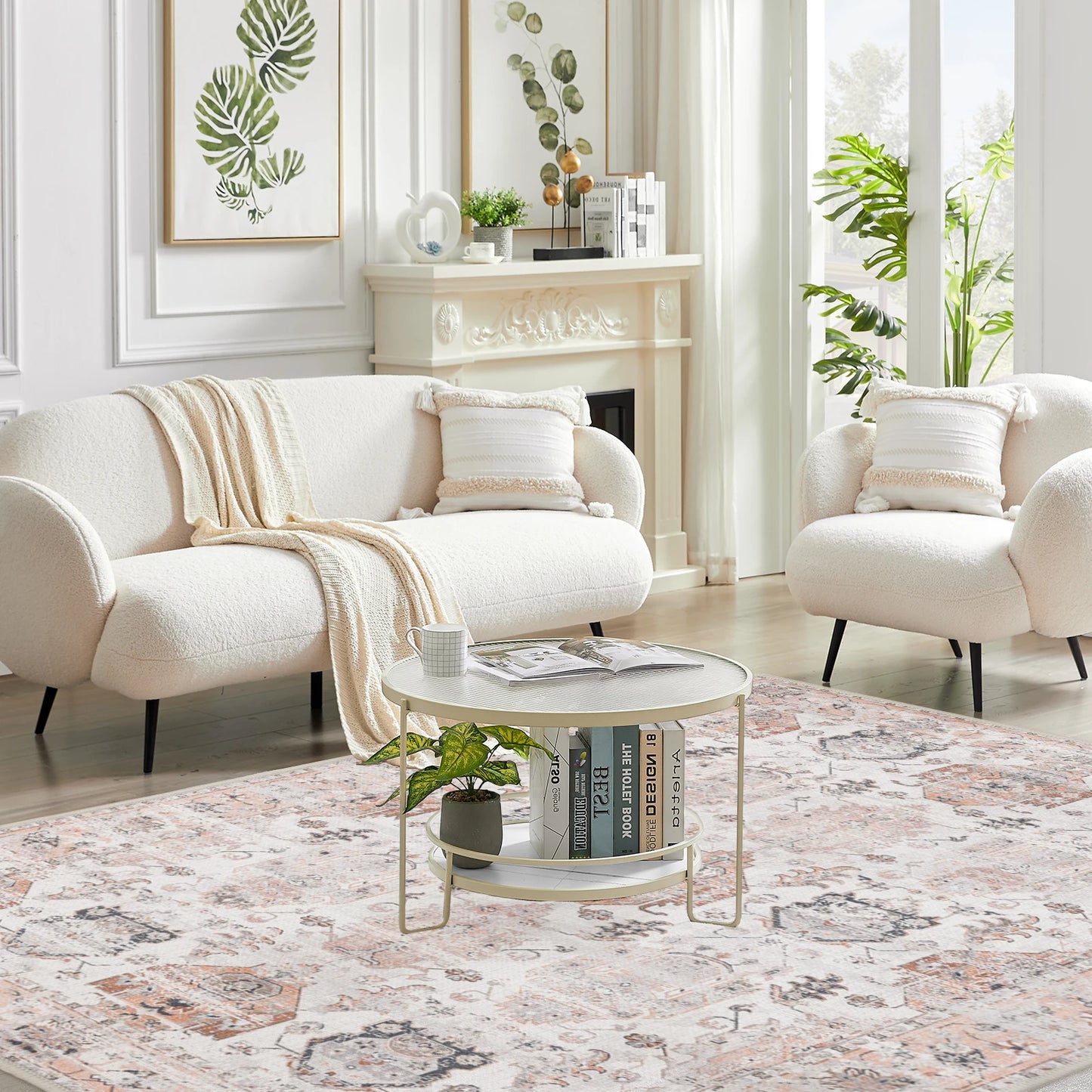 Area Rug Stain Resistant Boho Vintage Distressed Washable Rugs