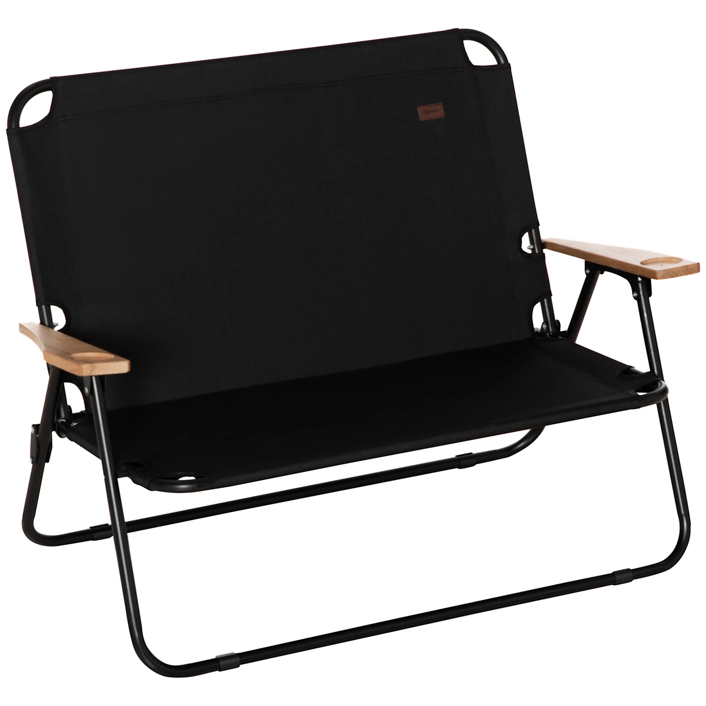 Double Folding Chair Loveseat Camping Chair with Armrests