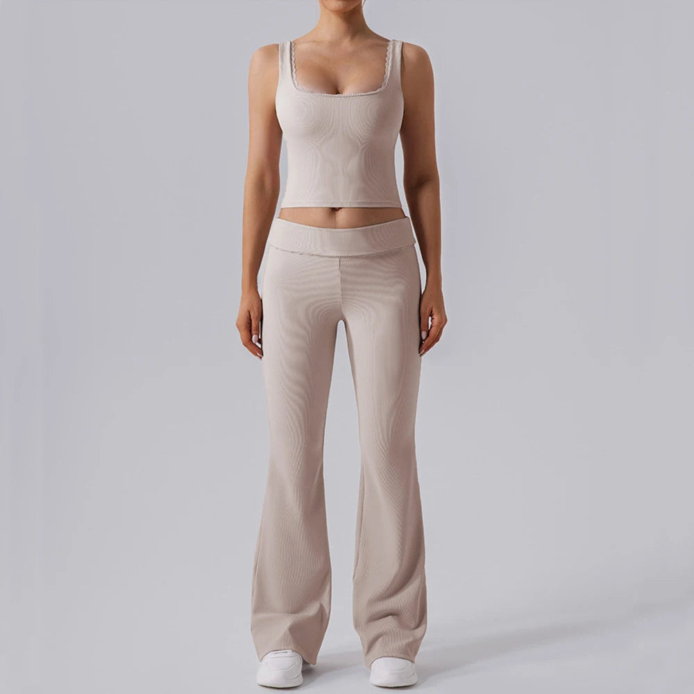 CEODOGGCN Yoga Set Women Push Up Bra High Waist Leggings