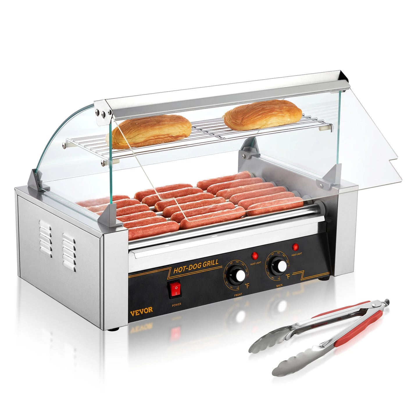 VEVOR Electric Sausage Maker Hot Dog Roller Grill Machine 5 Rods 7 Rods 11 Rods for Camping Party Home Use 110V Commercial Barbecue Appliance