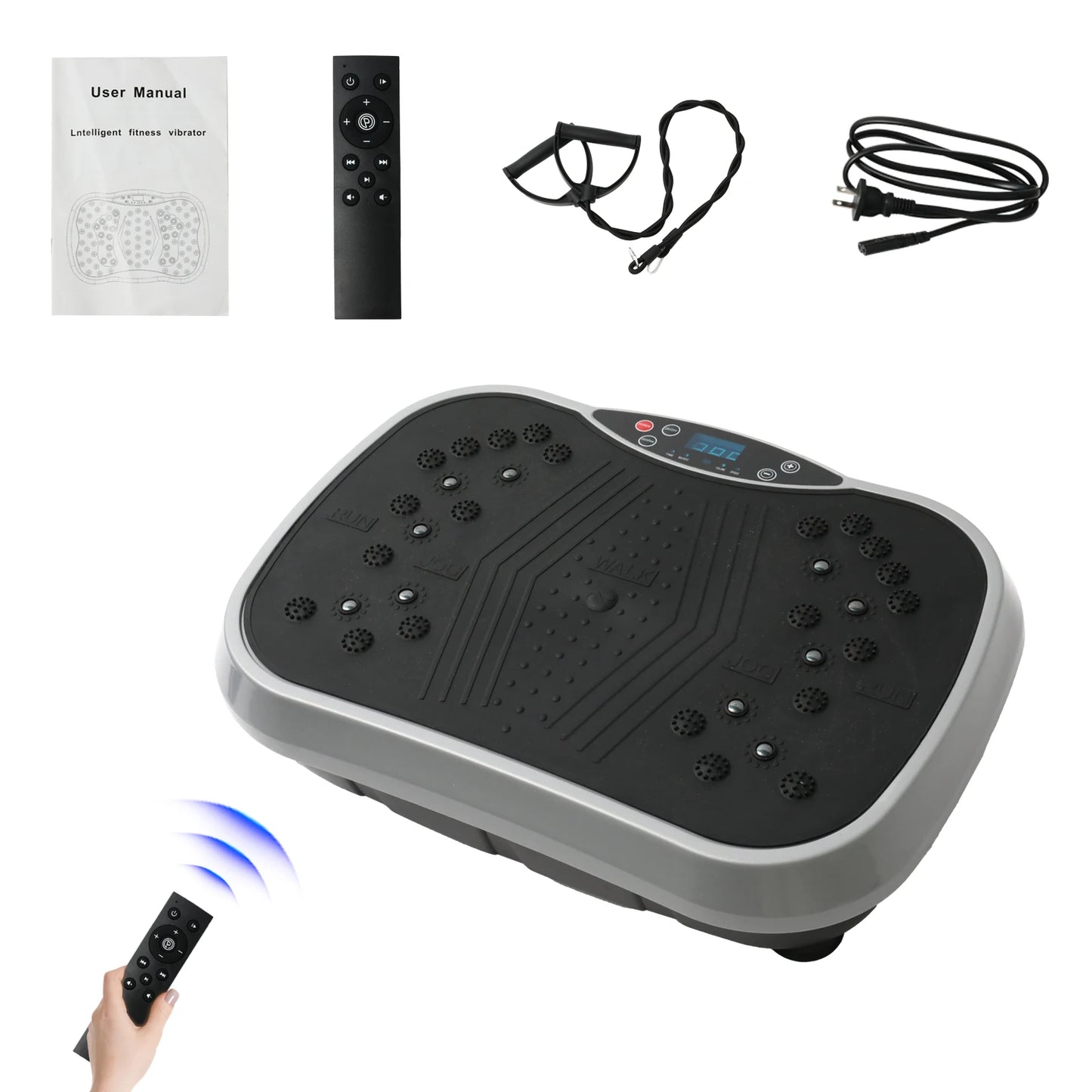 Portable Vibration Plate Exercise Machine for Home Fitness Fat Burning Whole Body Shaping Electric Muscle Massager