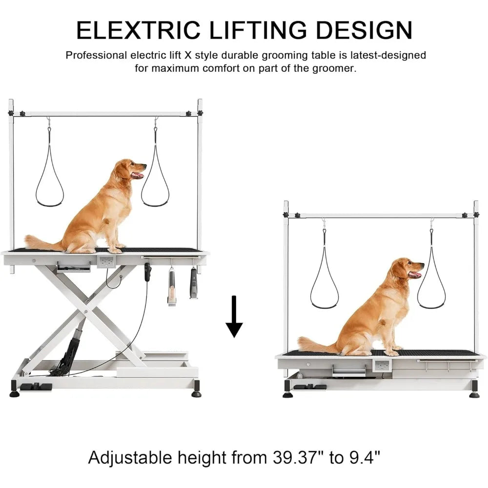 MKDK Electric Pet Grooming Table for Dogs Anti Slip Surface