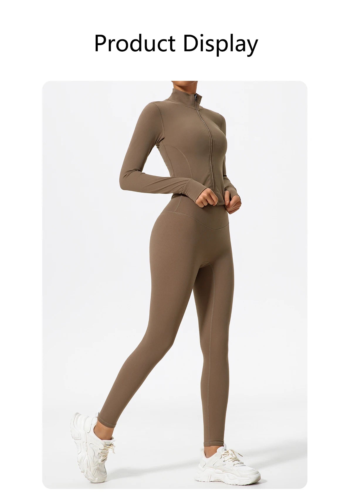 Hearuisavy Ultra Soft Long Sleeve Gym Set Women Quick Dry