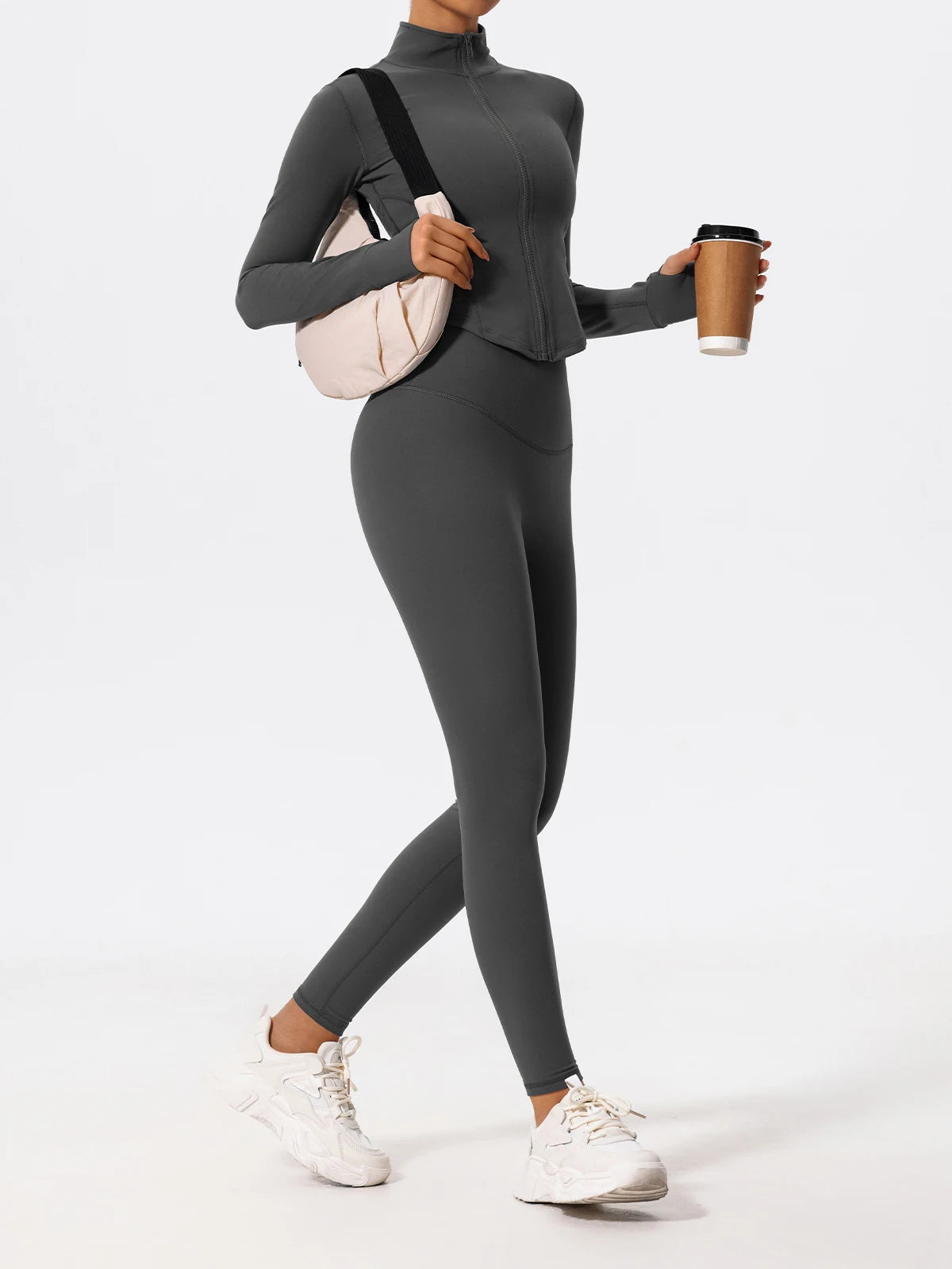 Hearuisavy Ultra Soft Long Sleeve Gym Set Women Quick Dry