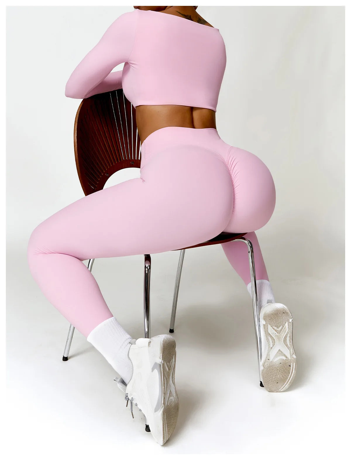 CTENKEVET Women Long Sleeve Yoga Set Quick Dry 2 Piece