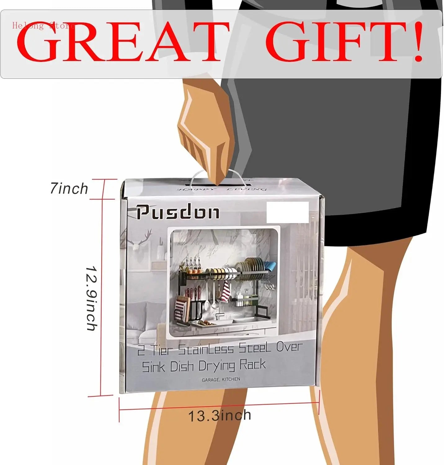 Over Sink Dish Drying Rack Stainless Steel, Adjustable Large Dish Drainer for Storage Kitchen Organization Silver 3 Tier