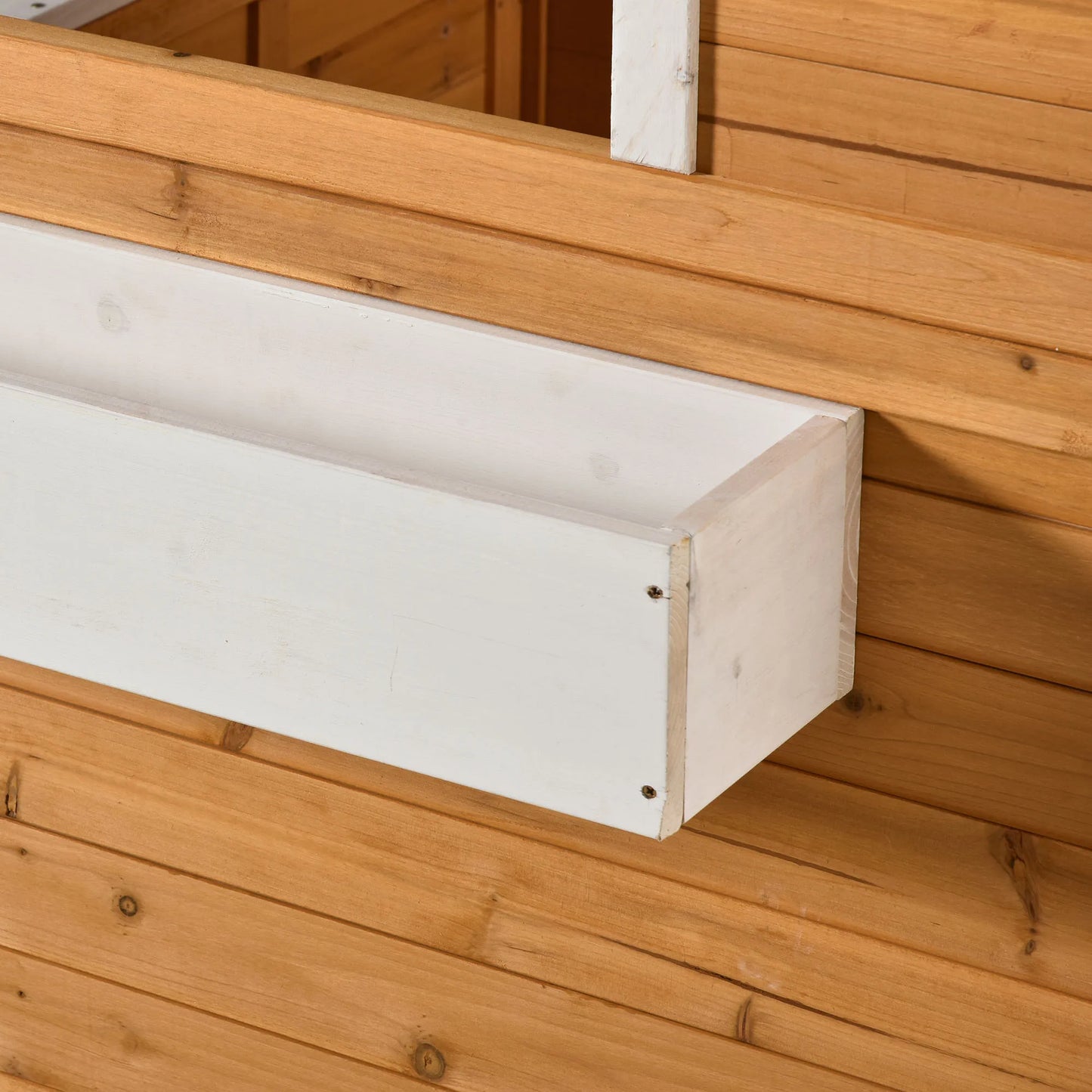 Outsunny Wooden Playhouse for Kids Outdoor with Door and Windows