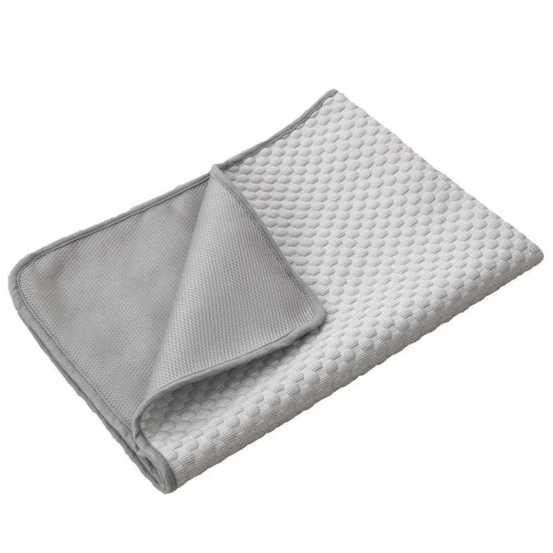 Dog Cooling Mat Summer Pet Cold Bed Cat Sleeping Pad Cool Ice Silk Moisture-proof Mattress Cushion Breathable Ice Pad Blanket
