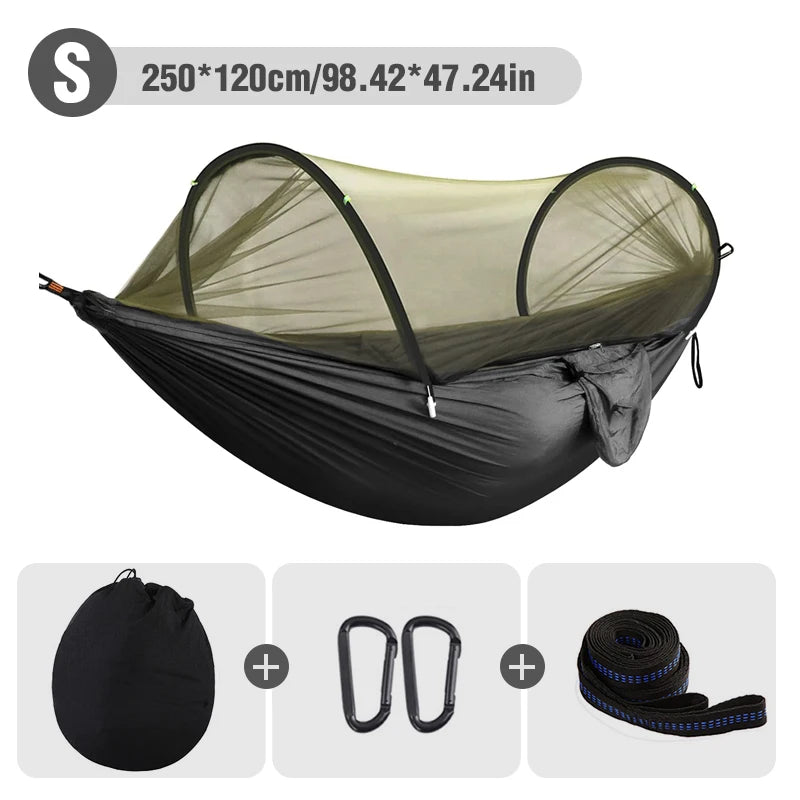 WESTTUNE Outdoor Camping Hammock with Mosquito Net Quick Open