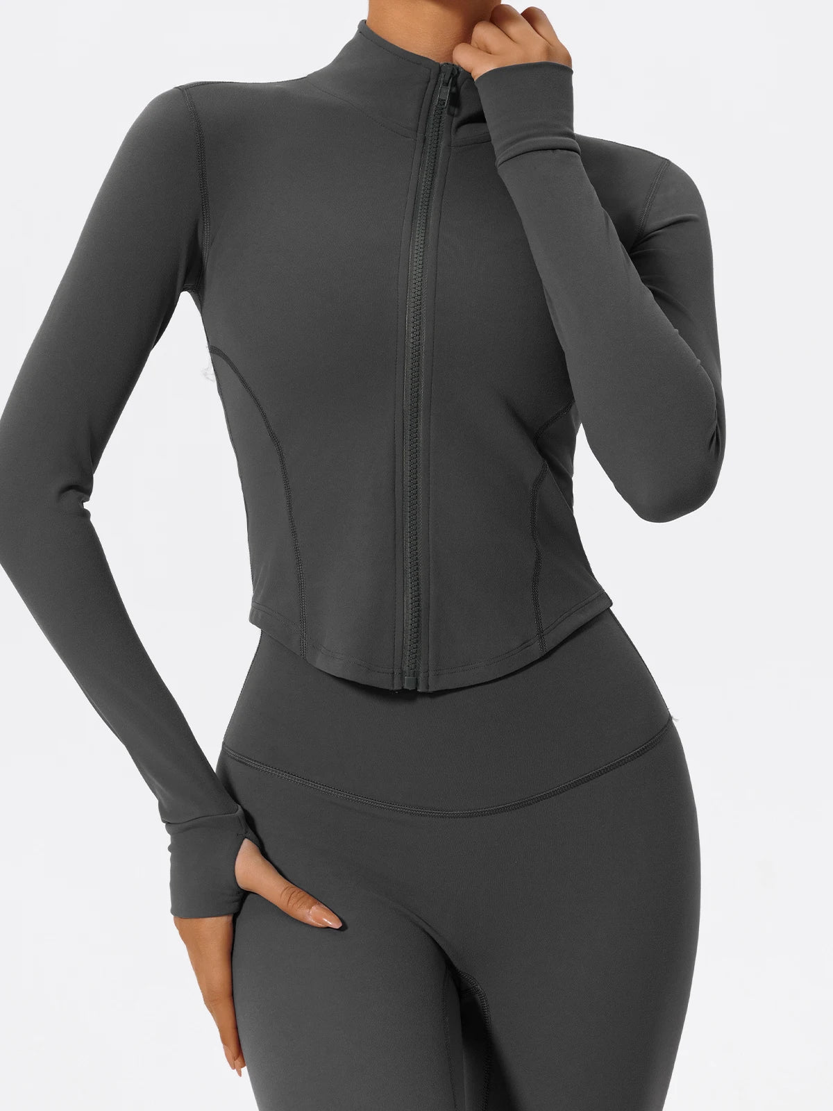 Hearuisavy Ultra Soft Long Sleeve Gym Set Women Quick Dry