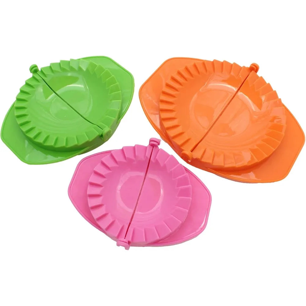 3 Piece Set Plastic Pastry Formers with Crimped Edge for Empanadas Dumplings and Hand Pies