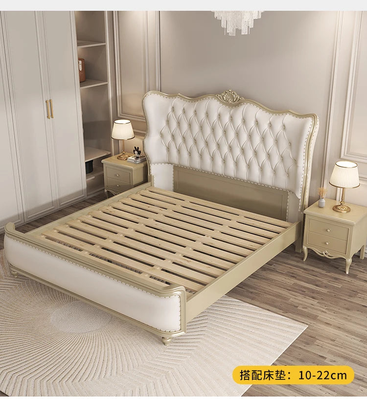 Aesthetic Modern Bed Quilts Vintage Bedroom Luxury Headboard King Size Double Beds Garden Furniture Sets