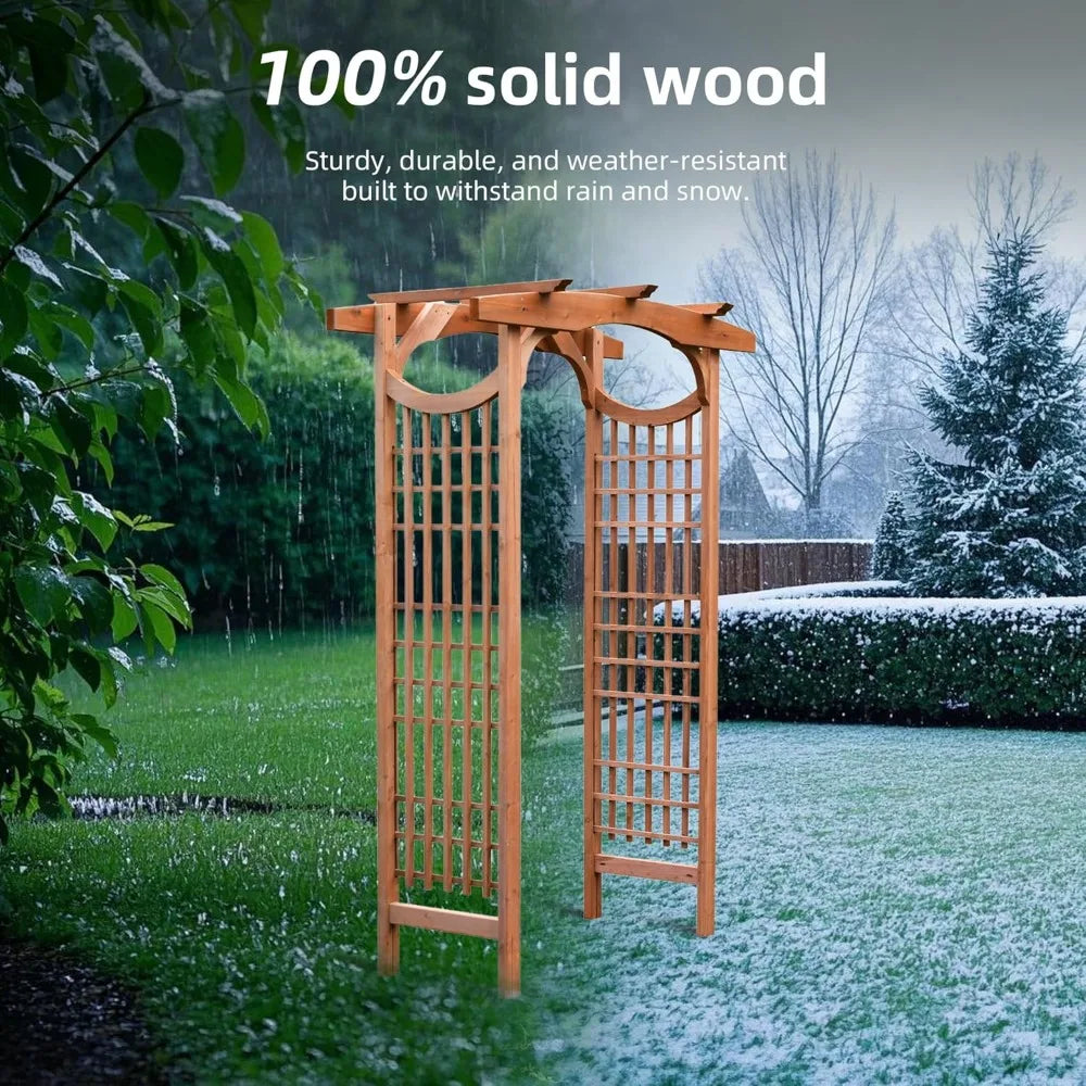 Hignconcerned Premium Fir Wood Garden Arch Trellis