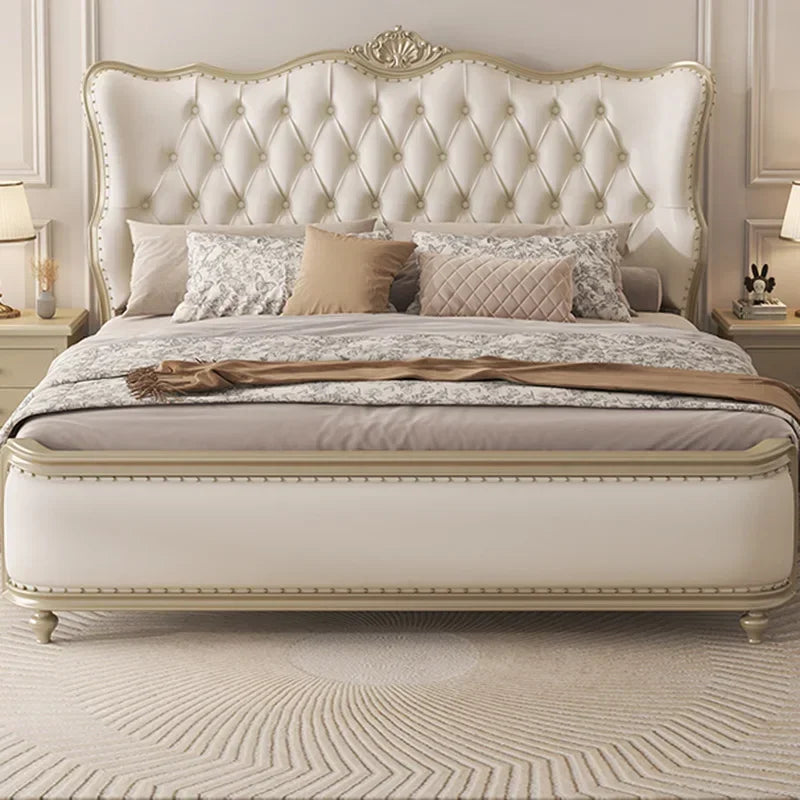 Aesthetic Modern Bed Quilts Vintage Bedroom Luxury Headboard King Size Double Beds Garden Furniture Sets