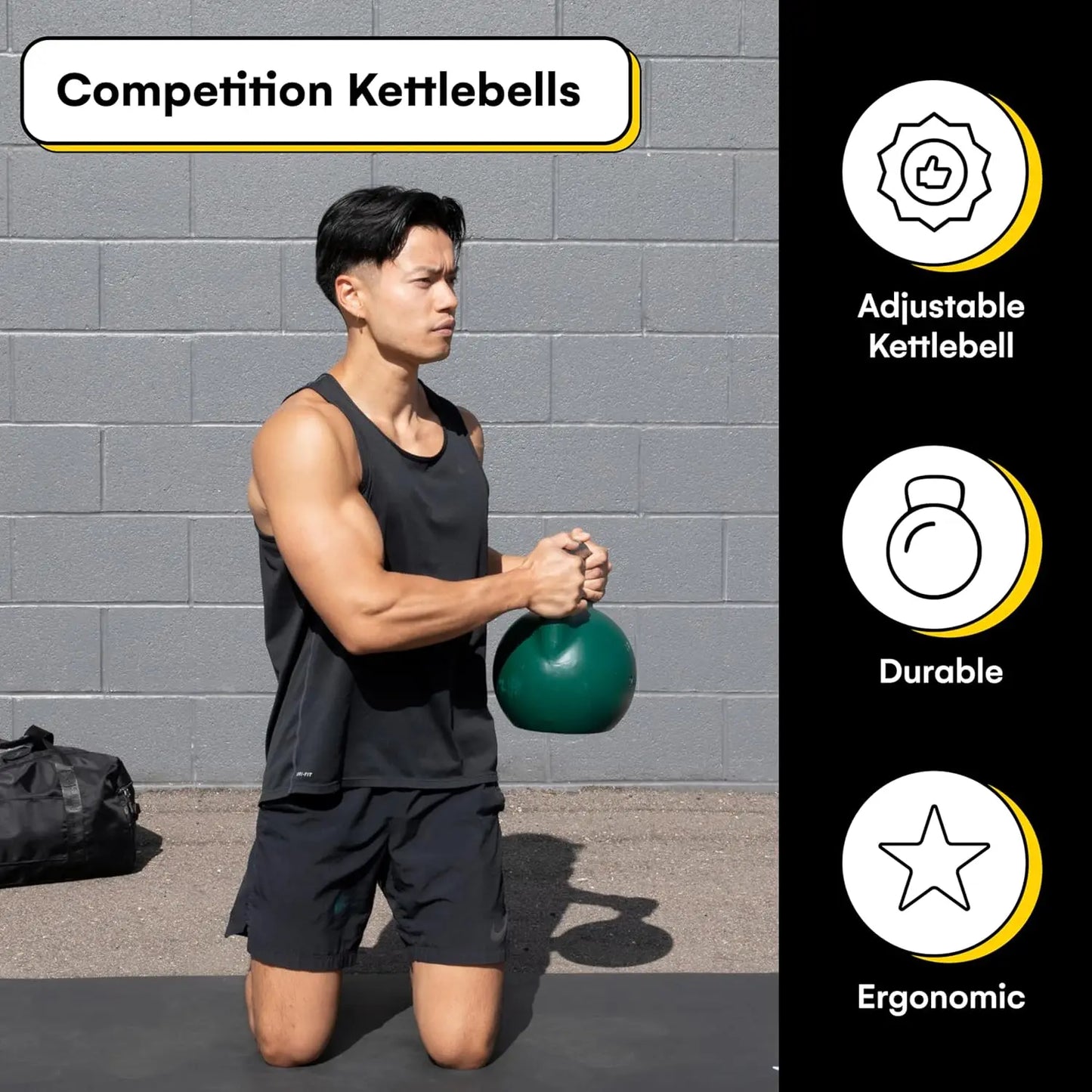 Competition Kettlebells Weight 35mm Handle 8-34 KG Hand Weights Workout Gym Equipment Strength Training Sets for Women and Men