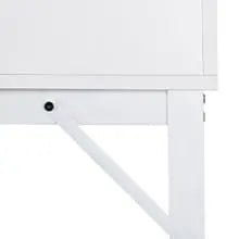 Overbed Table with Wheels for Full/Queen Size Bed Frame Multi-Functional Mobile Computer Desk Standing Workstation Laptop Cart