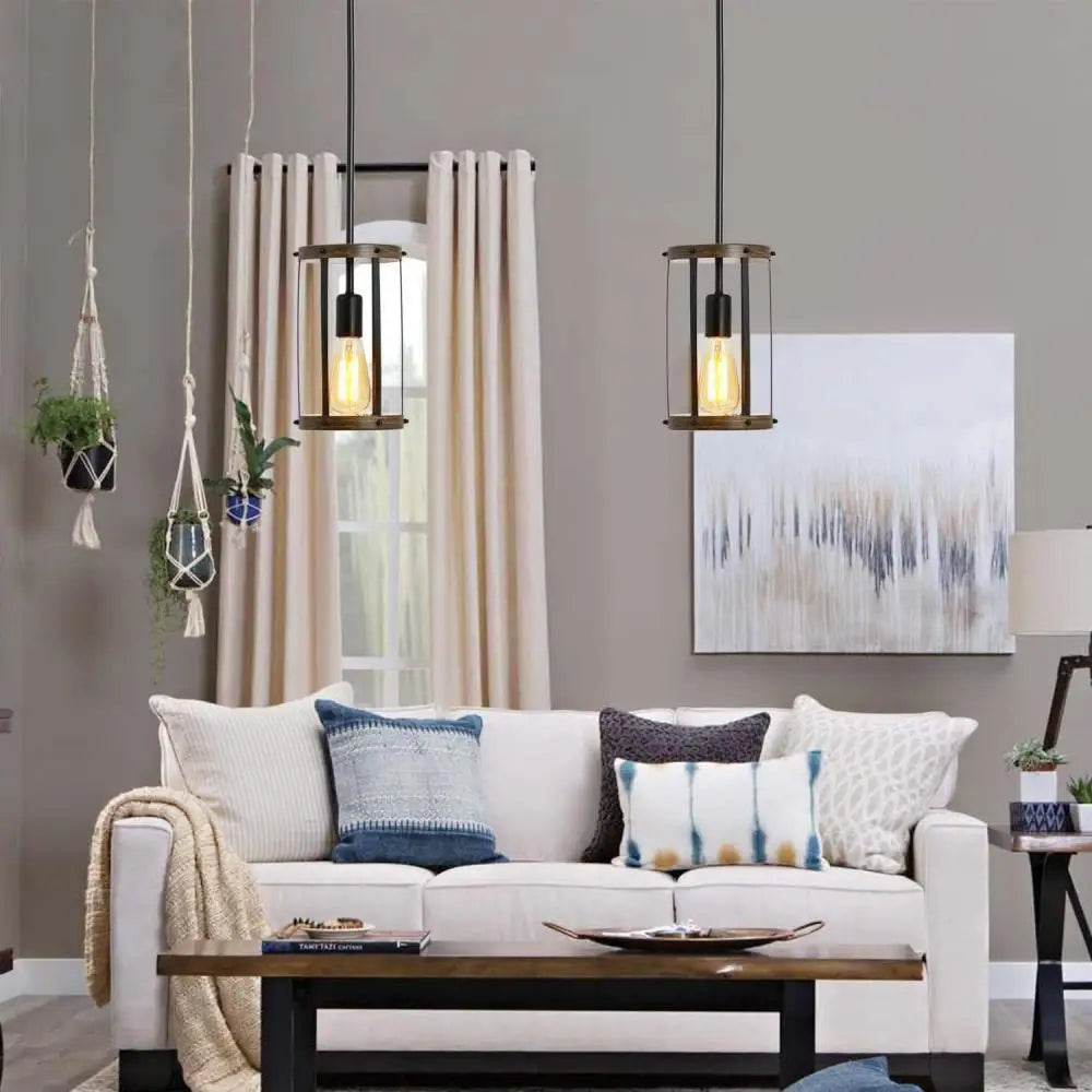 Vintage Loft Industrial Pendant Lights Hanging Lamp Modern Iron Cage Retro Loft Metal Lamps Retro Cafe Indoor Lighting Fixtures