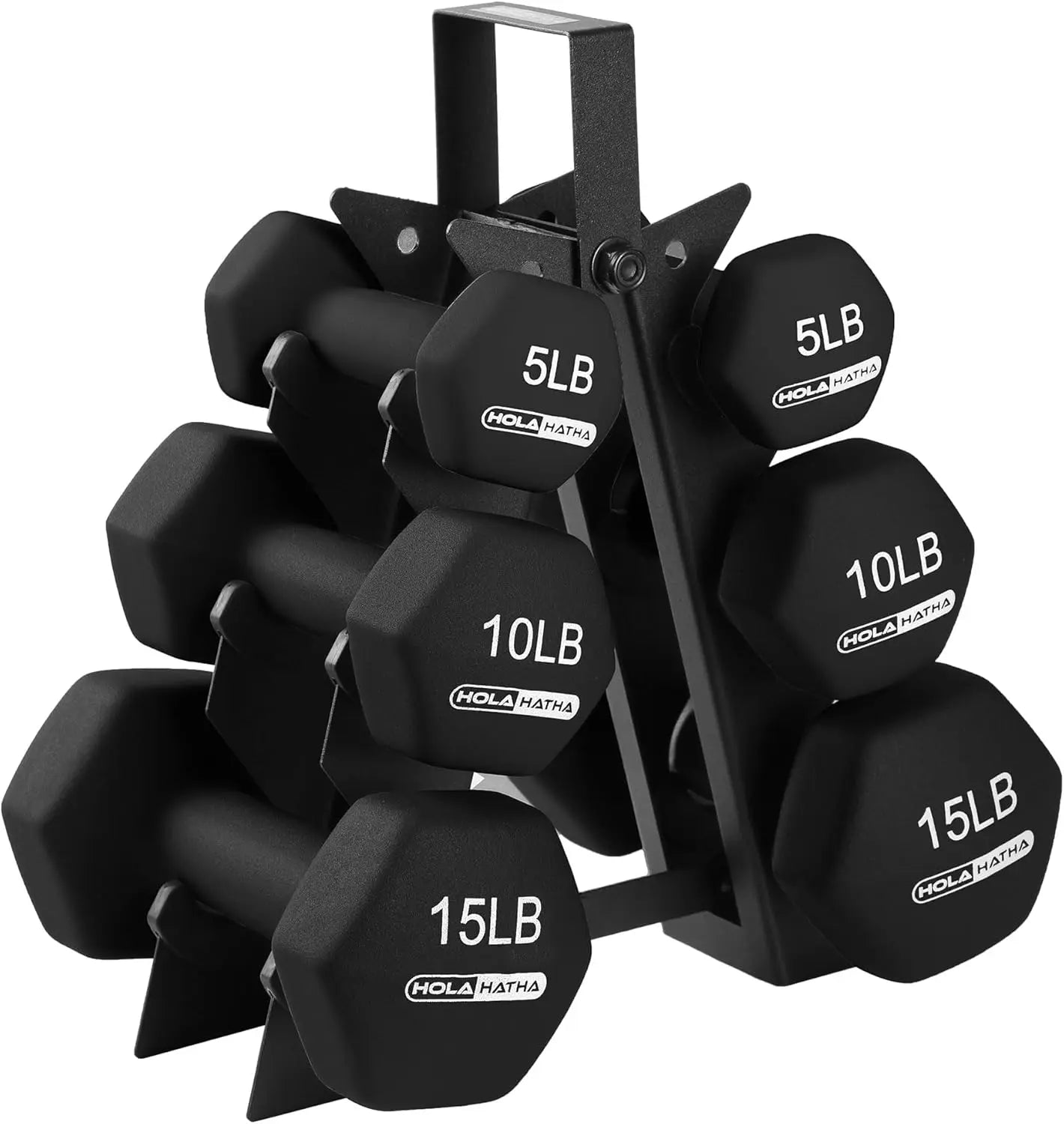 Neoprene Dumbbell Free Hand Weight Set with Rack for Home Exercise and Muscle Toning