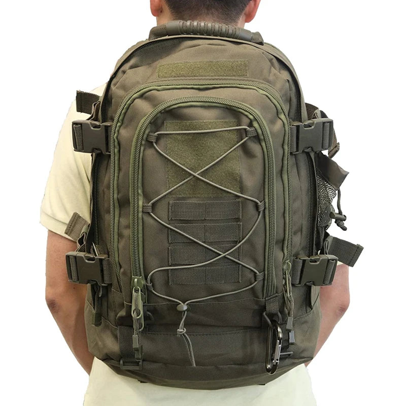 65L Outdoor Tactical Backpack for Men Large Capacity Military Hiking Bag Travel Camping Rucksack