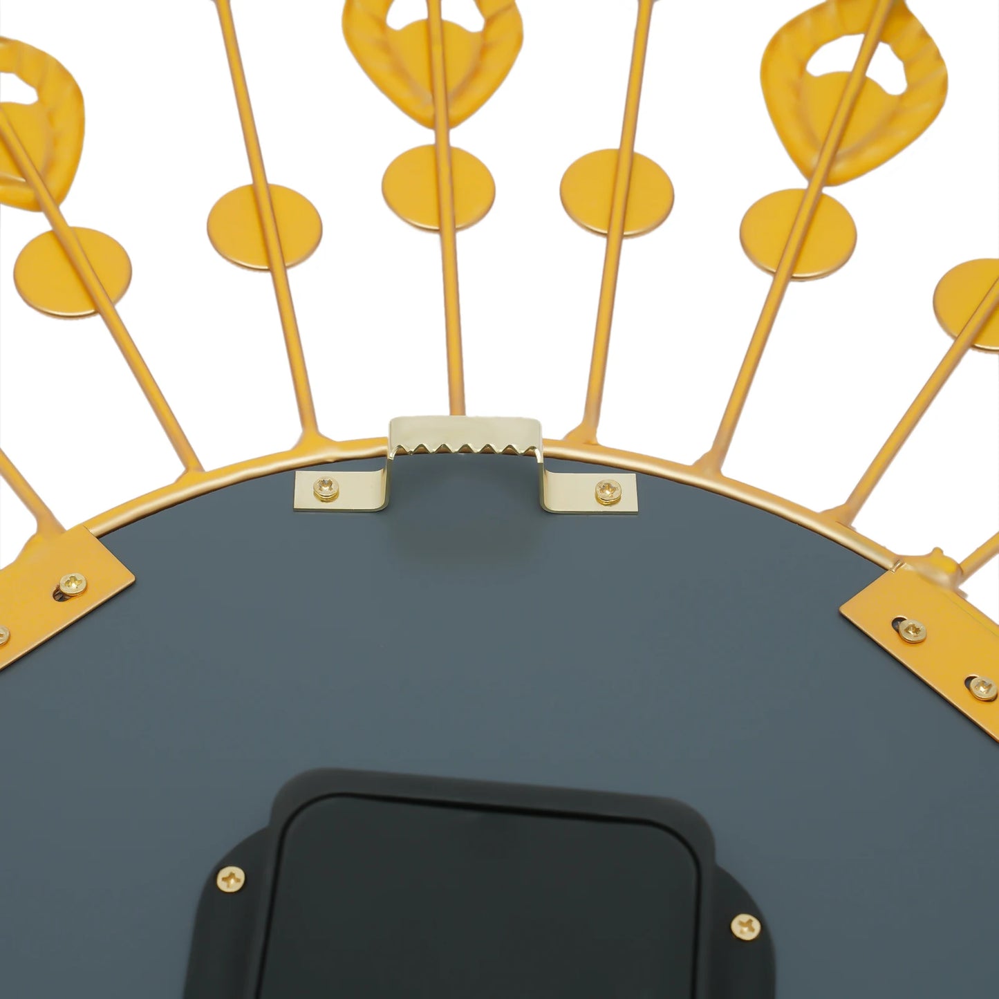 Peacock Feather Decorative Wall Clock Quartz Movement Quiet Home Office Decor Timepiece