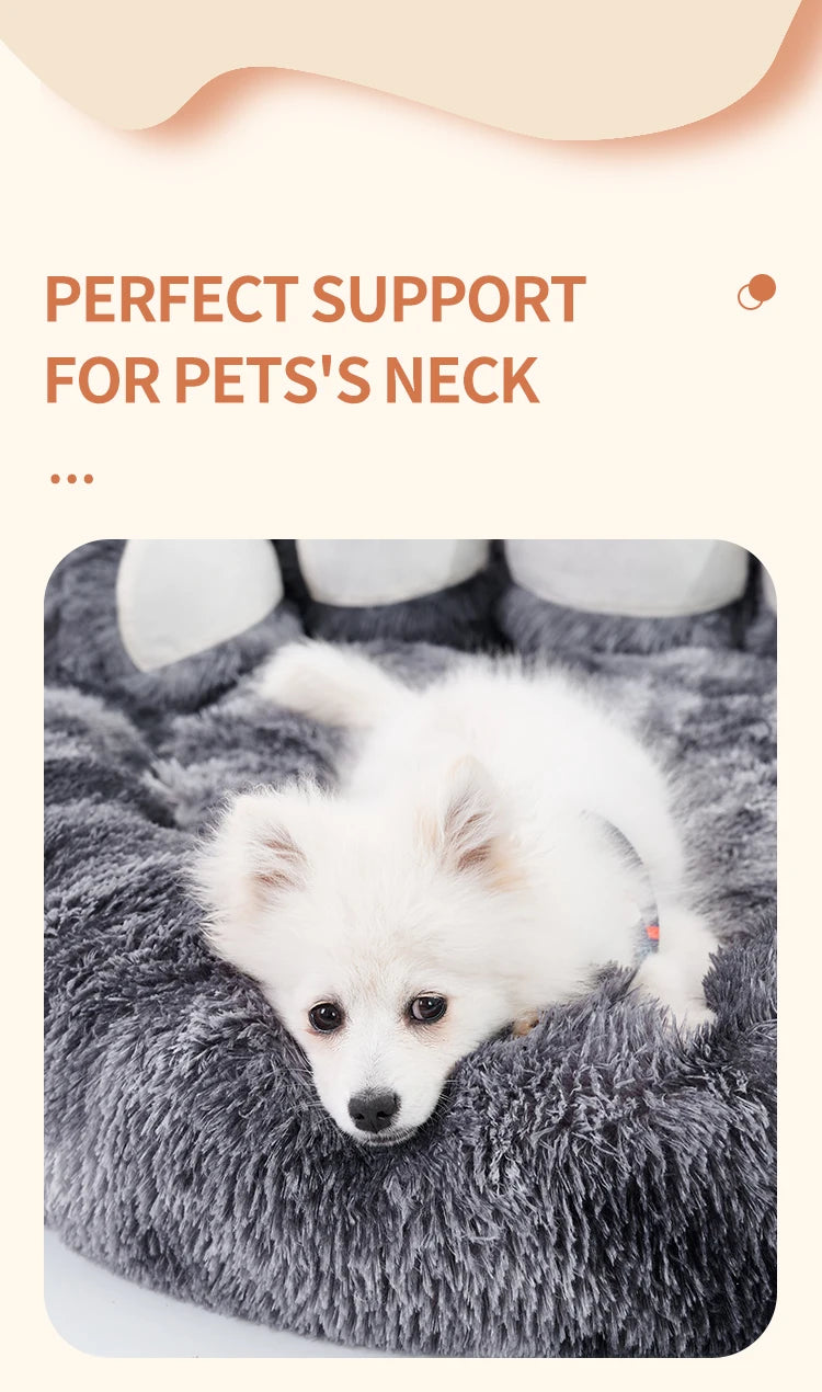 Cozy Paw Shape Dog Bed Warm Thickened Cushion Breathable Fluffy Mat for Deep Sleeping Pet Comfort - Dog Beds/Mats