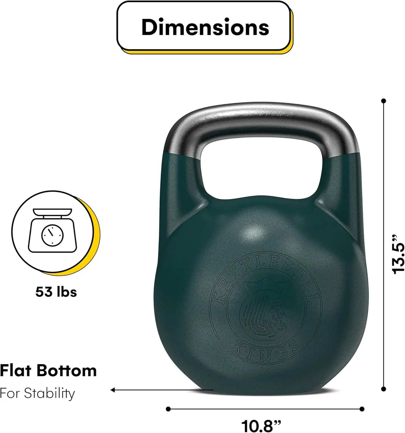 Competition Kettlebells Weight 35mm Handle 8-34 KG Hand Weights Workout Gym Equipment Strength Training Sets for Women and Men