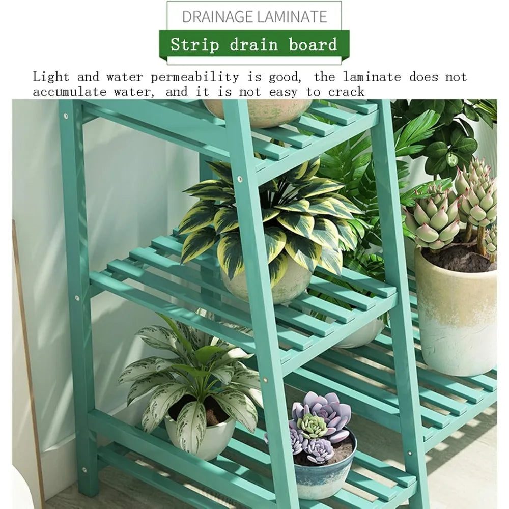 3 Tier Wooden Plant Stand Shelf Indoor Outdoor Flower Rack Holder for Multiple Pots and Succulents Display Garden Bracket Shelf