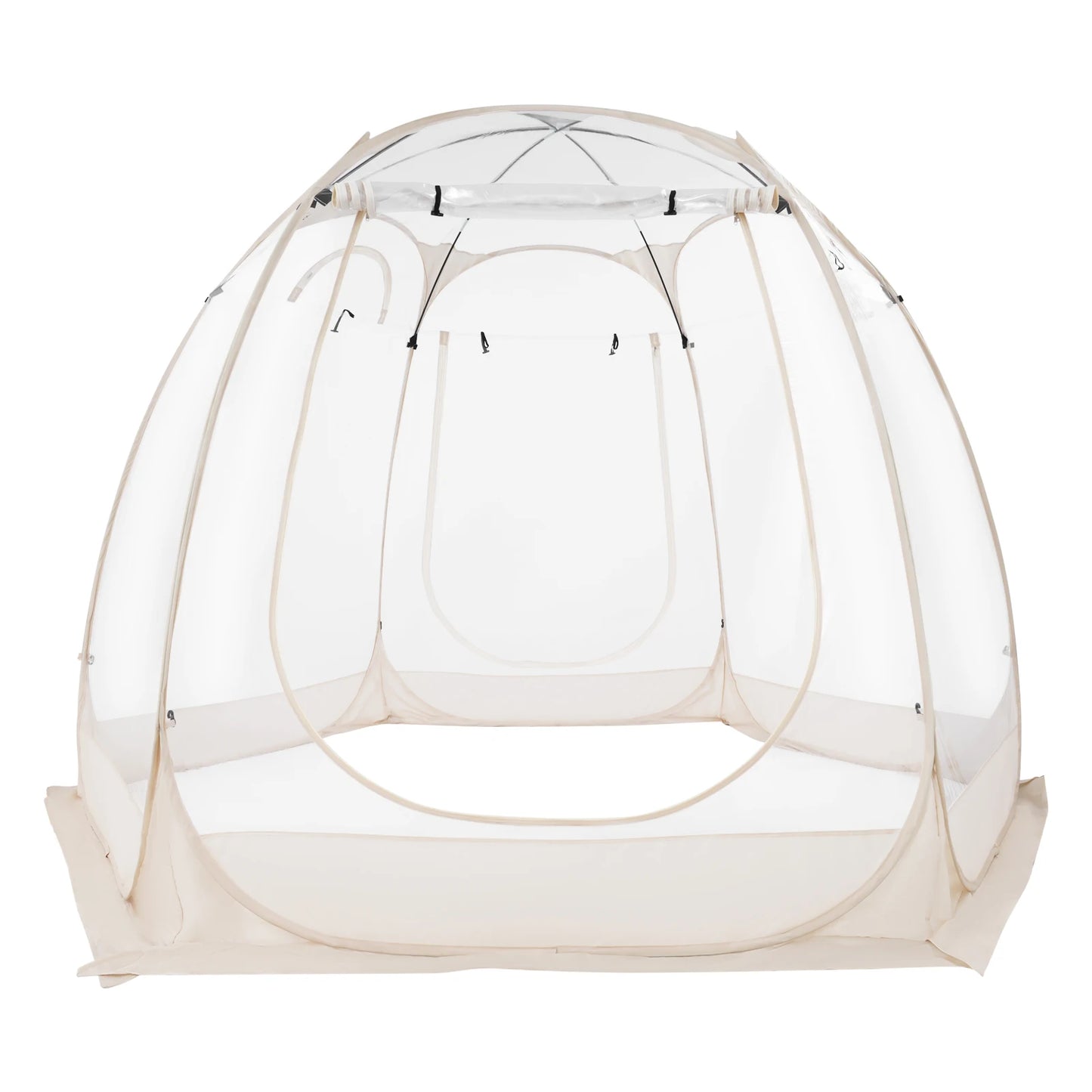 Clear Pop Up Bubble Tent 3x2.05m Outdoor Garden Camping Tent for 3 to 4 People with Glass Fiber Rods