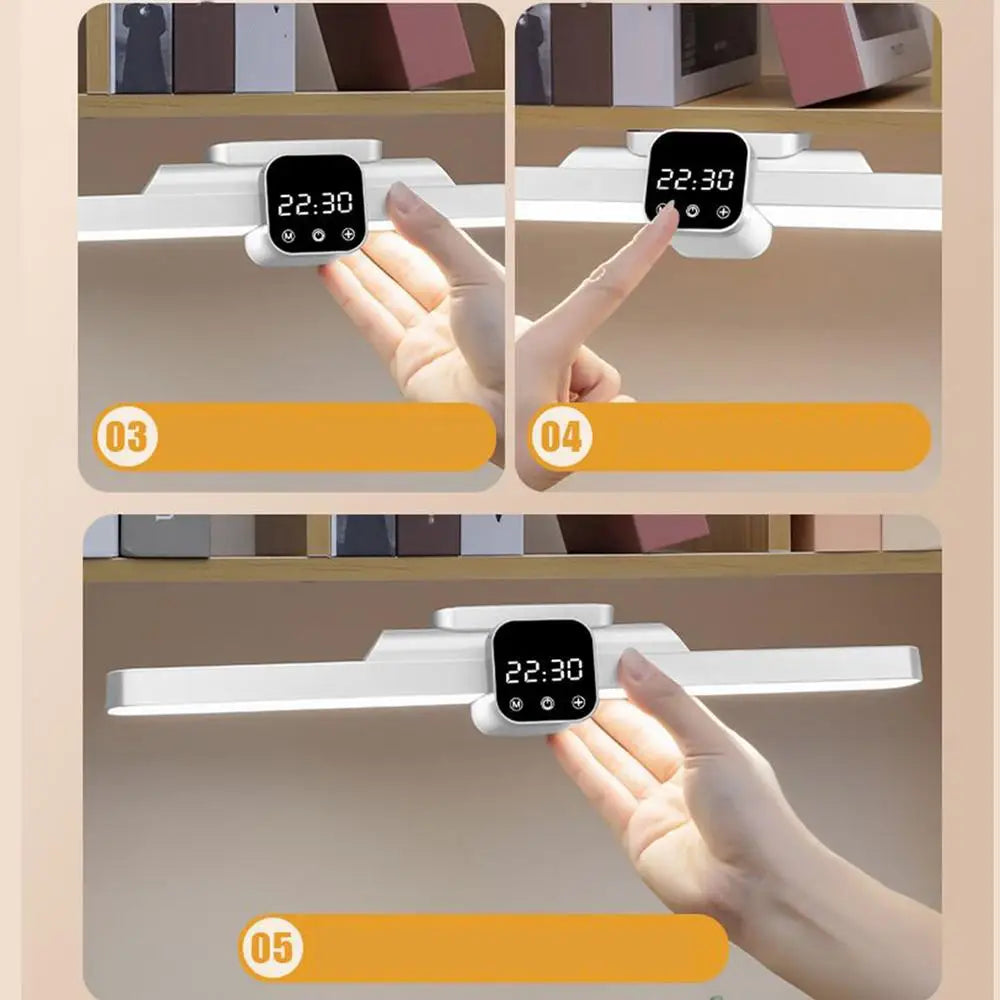 LED under Cabinet Lighting Magnetic Wall Lamp with Clock 3 Color Temperature Kitchen Closet Light Animal Shape Eye-Catching Night Light