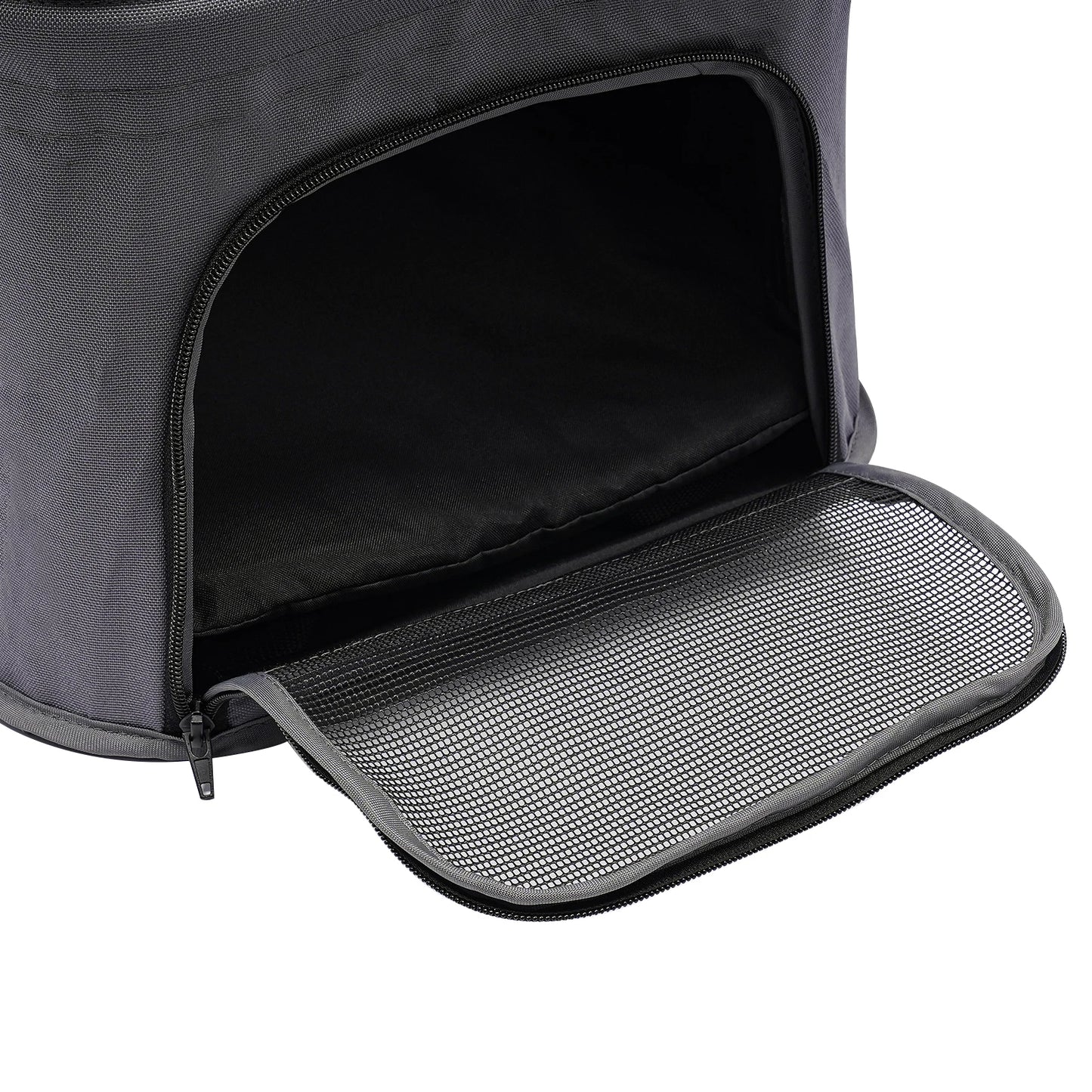 Foldable Pet Stroller Double Dog Cat Carrier with Storage Basket Travel Camping Iron Oxford Cloth Dog Travel Stroller for All Breeds