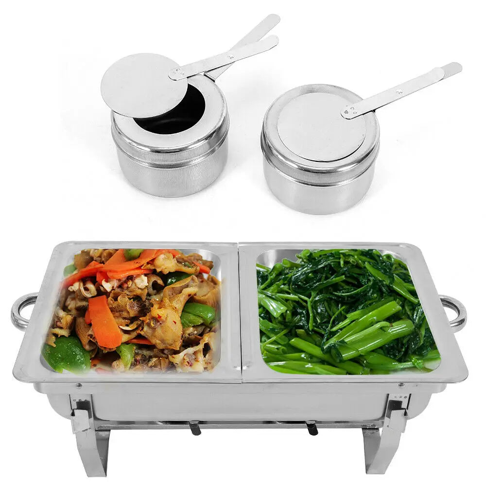 7.5L Stainless Steel Professional Chafing Dish Food Warmer Warming Container Set for Party Buffet Cater Food Warmer