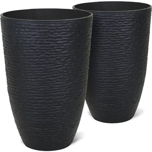 Combination Garden Tall Planters 2 Pack Resin Pots