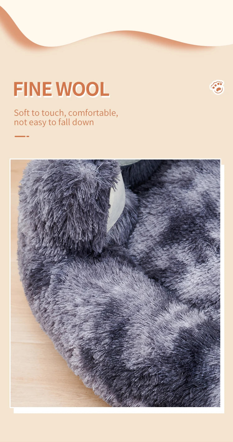 Cozy Paw Shape Dog Bed Warm Thickened Cushion Breathable Fluffy Mat for Deep Sleeping Pet Comfort - Dog Beds/Mats