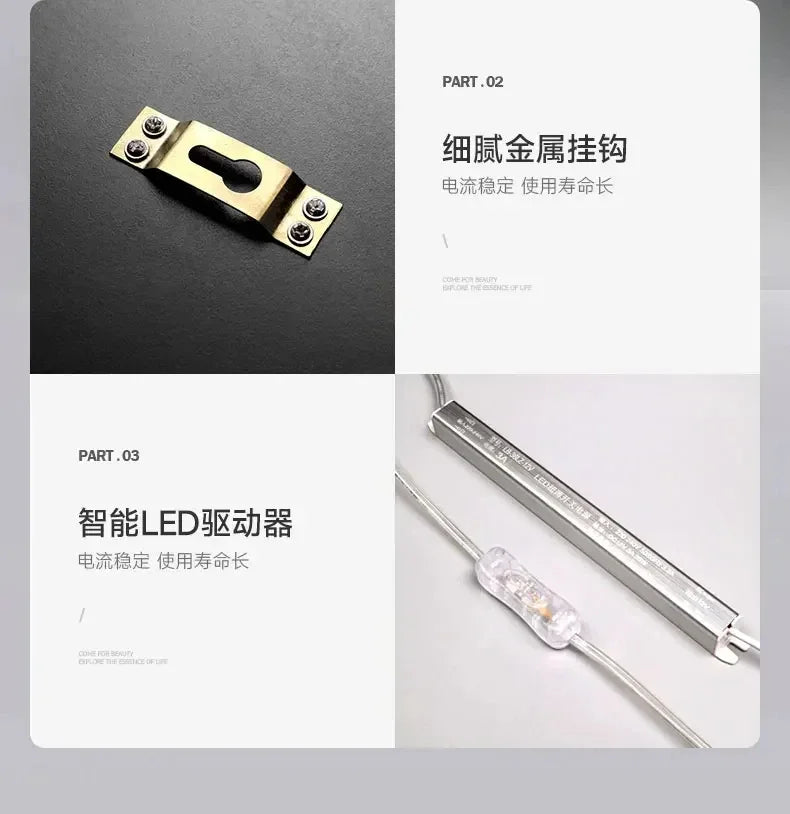 Luxury Minimalist Wall Clock with LED Aesthetic for Living Room Silent Nordic Home Decoration